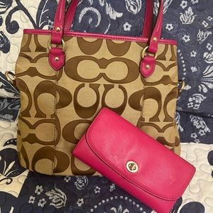 Coach bag and wallet